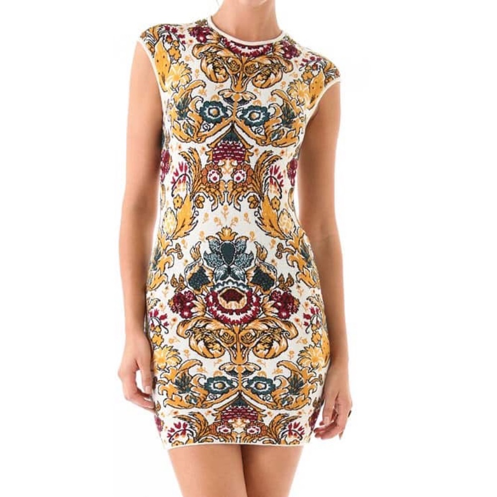 Torn by Ronny Kobo Baroque Sweater Dress Size S